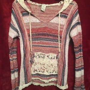 American Rag crocheted hoodie/ Never worn